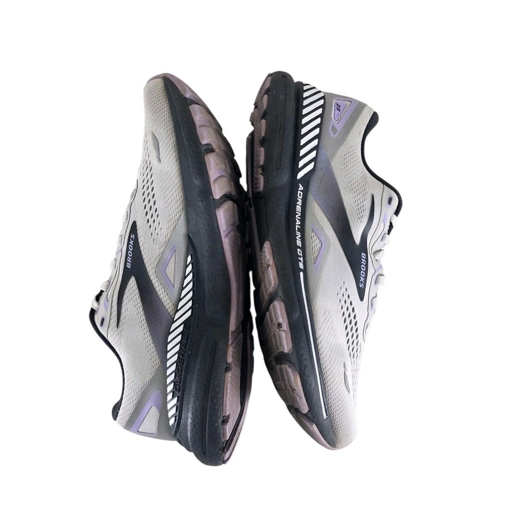 Brooks Adrenaline GTS 23 Womens 9B Medium Running Shoes Grey Purple 1203811B039 - Picture 10 of 13